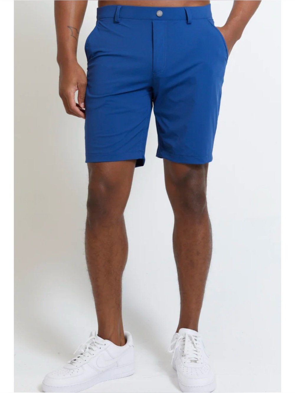 REDVANLY | Men’s Hanover Pull On Golf Shorts in Blue, Size Small
